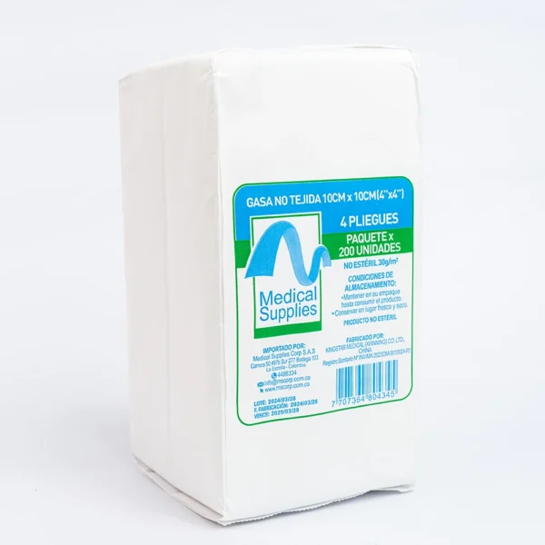 Gasa No Tejida 10x10 cm – Pack de 200 uds (No Estéril)